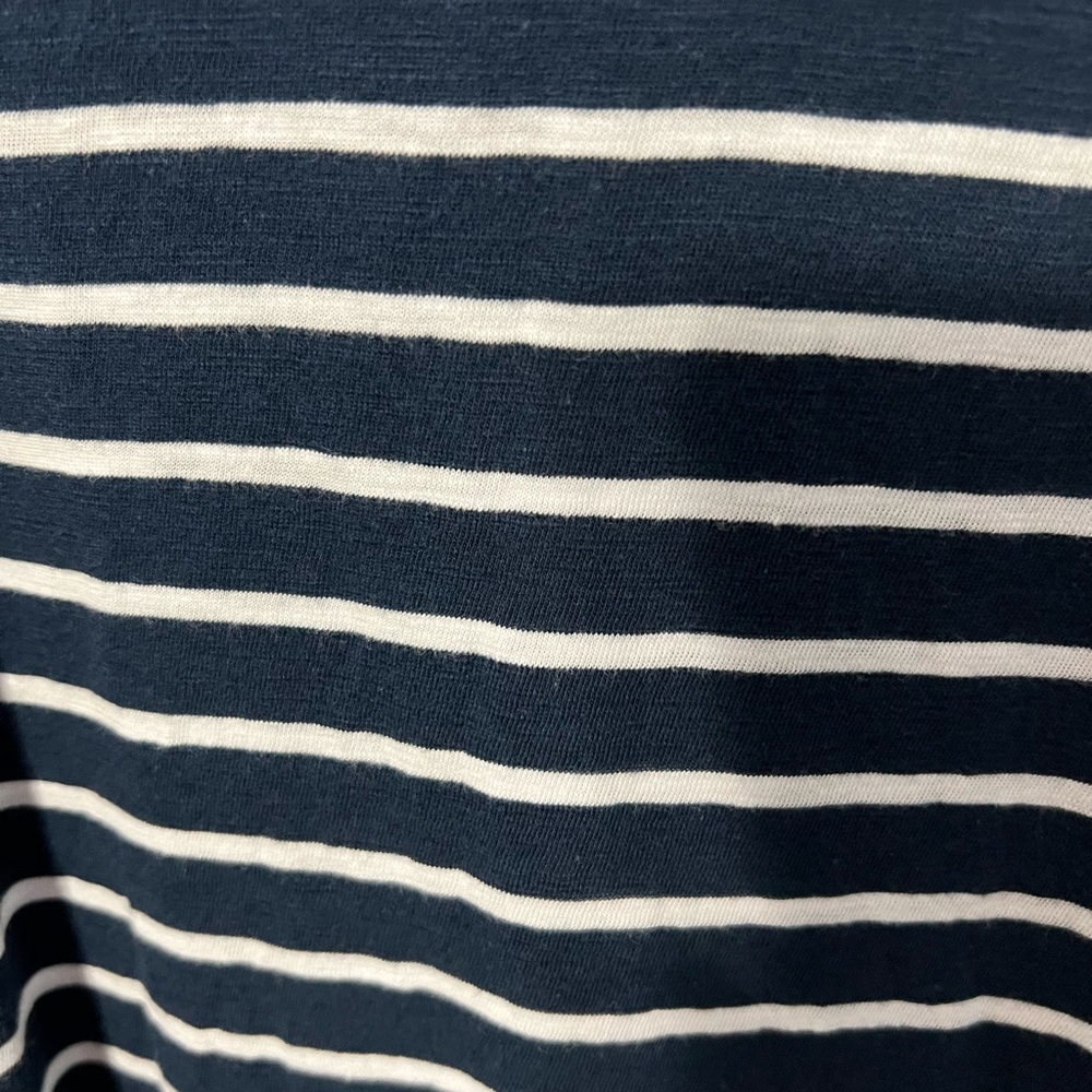 Untuckit Navy Blue And White Striped Maxi Sleeveless Dress Size Large - Picture 4 of 4